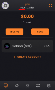 Solana address you